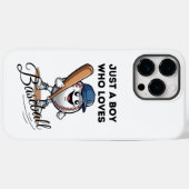 Coques Case-Mate iPhone Juste Un Garçon Qui Aime Le Baseball (Verso (horizontal))
