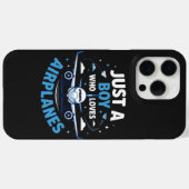 Coques Case-Mate iPhone Juste un garçon qui aime les avions (Verso (horizontal))