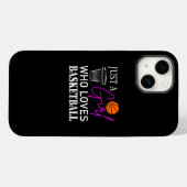 Coques Case-Mate iPhone Juste une fille qui aime Basketbal (Verso (horizontal))