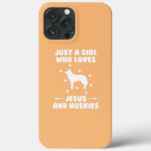 Coques Case-Mate iPhone Juste Une Fille Qui Aime Jésus Et Huskies Chien  (Verso)