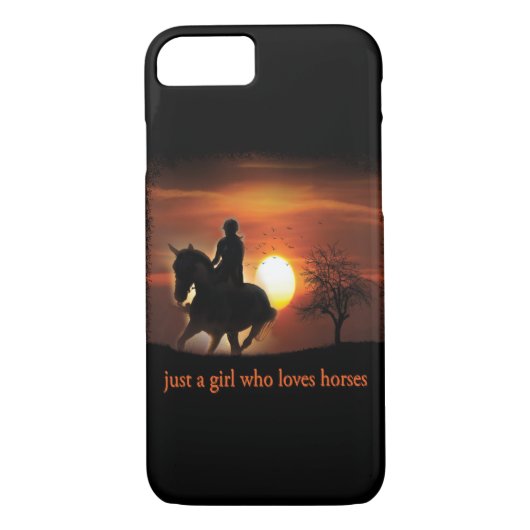 Coques Case-Mate iPhone juste une fille qui aime les chevaux (Dos)
