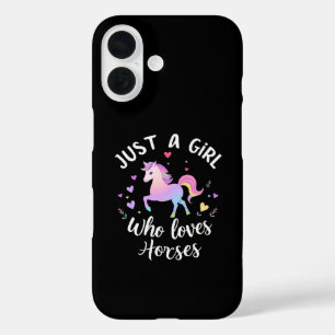 Coques iPhone 16 Juste une fille qui aime les chevaux