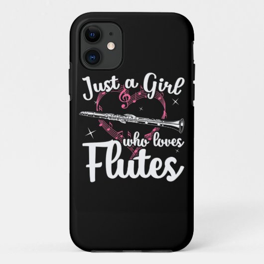 Coques Case-Mate iPhone Juste Une Fille Qui Aime Les Flûtes (Dos)