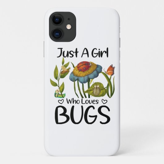 Coques Case-Mate iPhone Juste une fille qui aime les insectes (Dos)