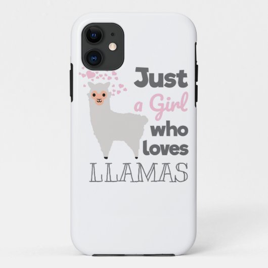 Coques Case-Mate iPhone Juste une fille qui aime les lamas (Dos)