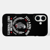Coques Case-Mate iPhone Juste une fille qui aime les perroquets gris afric (Verso (horizontal))