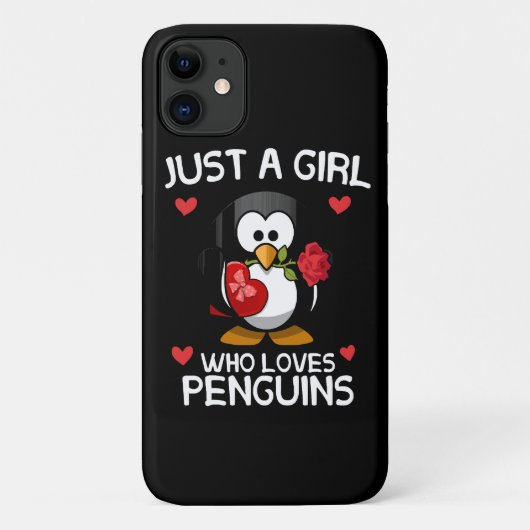 Coques Case-Mate iPhone Juste une fille qui aime les pingouins (Dos)