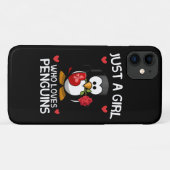 Coques Case-Mate iPhone Juste une fille qui aime les pingouins (Dos (Horizontal))