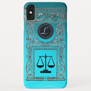 Coques Pour iPhone JUSTICE BUREAU JURIDIQUE, PROCUREUR Monogramme ble