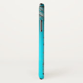 Coques Case-Mate iPhone JUSTICE BUREAU JURIDIQUE, PROCUREUR Monogramme ble (Dos/Droite)