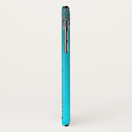 Coques Case-Mate iPhone JUSTICE BUREAU JURIDIQUE, PROCUREUR Monogramme ble (Dos/Gauche)