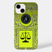 Coques Case-Mate iPhone JUSTICE BUREAU JURIDIQUE, PROCUREUR Monogramme Jau (Verso)