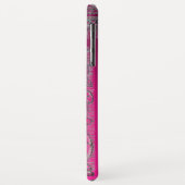 Coques Case-Mate iPhone JUSTICE BUREAU JURIDIQUE, PROCUREUR Monogramme ros (Dos/Gauche)