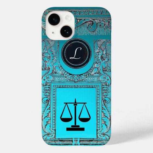 Coques Case-Mate iPhone JUSTICE BUREAU JURIDIQUE, PROCUREUR Monogramme Tur (Verso)