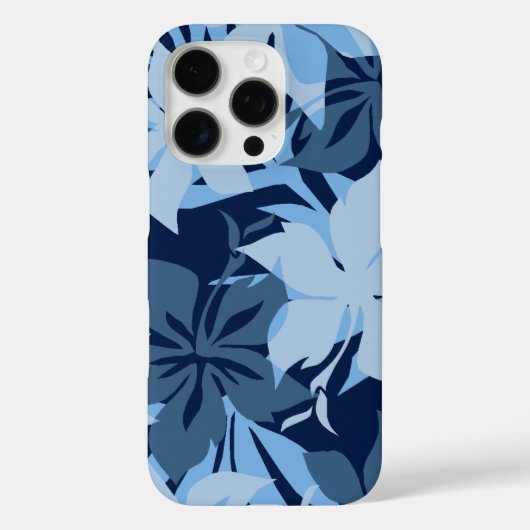 Coques Case-Mate iPhone Kaanapali Camo Hawaïen Hibiscus Bleu (Verso)