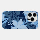 Coques Case-Mate iPhone Kaanapali Camo Hawaïen Hibiscus Bleu (Verso (horizontal))