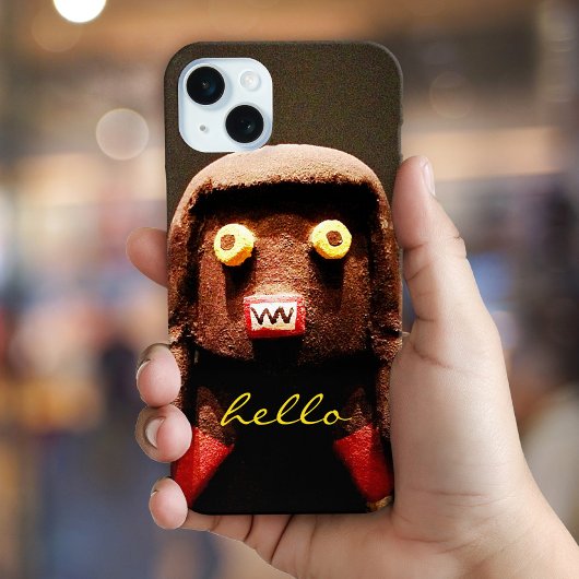Coques Case-Mate iPhone Kachina Doll Face Photo Hello Script mignon Simple
