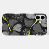 Coques Case-Mate iPhone Kahala Hibiscus Hawaii Lava Rock Noir (Verso (horizontal))