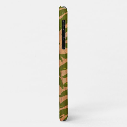 Coques Case-Mate iPhone Kahanu Palm hawaïen Faux bois en vert (Dos/Gauche)