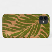 Coques Case-Mate iPhone Kahanu Palm hawaïen Faux bois en vert (Dos (Horizontal))