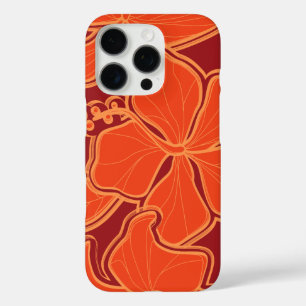 Coques iPhone 16 Pro Kailua Hibiscus Hawaïen surdimensionné Floral Roug