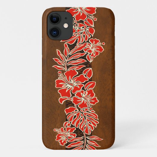 Coques Case-Mate iPhone Kalaheo Hawaïen Hibiscus Tapa Faux Wood (Dos)