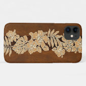 Coques Case-Mate iPhone Kalaheo Hawaii Hibiscus Tapa Faux Koa Wood (Dos (Horizontal))