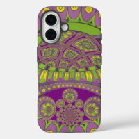 Kaleidoscope africain violet et jaune traditionnel