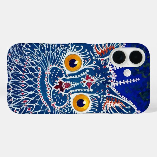 Coques Case-Mate iPhone Kaleidoscope Cat bleu (Verso (horizontal))