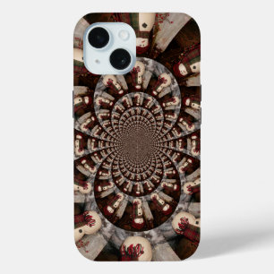 Coque Pour iPhone 15 Kaleidoscope de Bonhomme de Neige Étonnant Ar d'