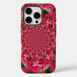 iPhone 16 Pro Case Kaleidoscope de Crimson : Blood Milkweed Flower Ar