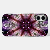 Coques Case-Mate iPhone Kaleidoscope de violet et de fleur cosmique magent (Verso (horizontal))