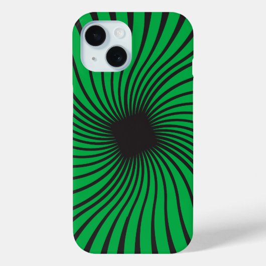 Coques Case-Mate iPhone Kaleidoscope Design noir et vert (Verso)