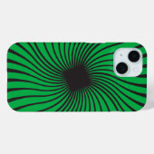 Coques Case-Mate iPhone Kaleidoscope Design noir et vert (Verso (horizontal))