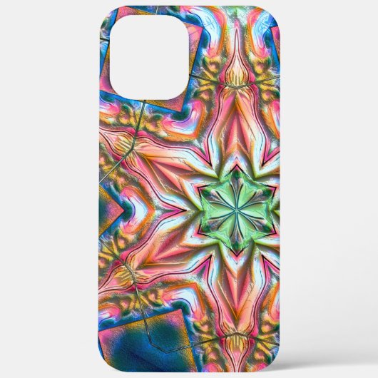 Coques Case-Mate iPhone Kaléidoscope étoile à texture rugueuse, saumon brû (Verso)