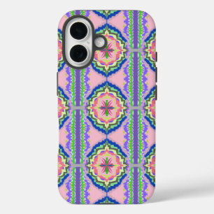 Coques iPhone 16 Kaleidoscope Fleurissant Vibrant : Mandala Rose et