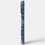 Coques Case-Mate iPhone Kaleidoscope Mandala Motif Bleu et Blanc (Verso / Gauche)