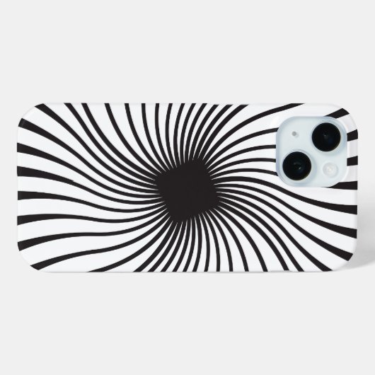 Coques Case-Mate iPhone Kaleidoscope noir et blanc (Verso (horizontal))