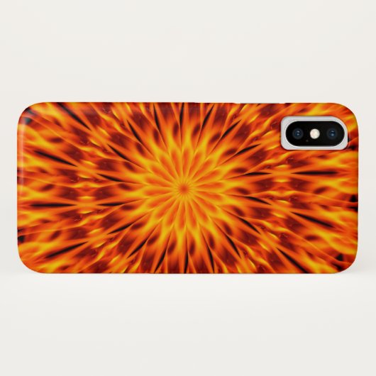 Coques Case-Mate iPhone Kaleidoscope Orange Flames (Dos (Horizontal))