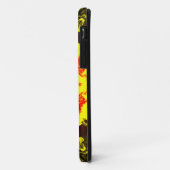 Coques Case-Mate iPhone Kaleidoscope psychédélique Fleur Jaune et Rouge (Dos/Gauche)