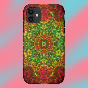 Case-Mate iPhone Case Kaleidoscope psychédélique Fleur vert et rouge