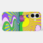 Coques Case-Mate iPhone Kaleidoscope Sunburst psychédélique Été d'amour (Verso (horizontal))