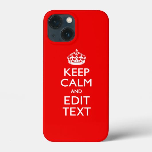 Coques Case-Mate iPhone Kalm Garde PERSONNALISÉ ET Modifier Texte ROUGE Cl (Verso)