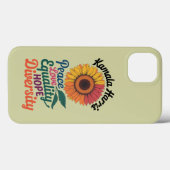 Coques Case-Mate iPhone Kamala Harris Paix Amour Égalité Espoir Diversité (Verso (horizontal))
