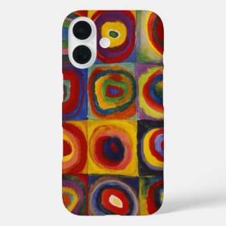 Coques iPhone 16 Kandinsky Color Study of Carré Circles