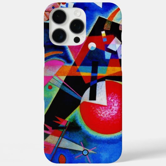 Coques Case-Mate iPhone Kandinsky en peinture Abstraite bleue (Verso)