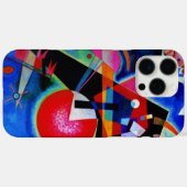 Coques Case-Mate iPhone Kandinsky en peinture Abstraite bleue (Verso (horizontal))