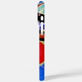 Coques Case-Mate iPhone Kandinsky en peinture Abstraite bleue (Verso / Gauche)