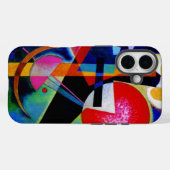 Coques Case-Mate iPhone Kandinsky en peinture Abstraite bleue (Verso (horizontal))