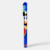 Coques Case-Mate iPhone Kandinsky en peinture Abstraite bleue (Verso / Gauche)